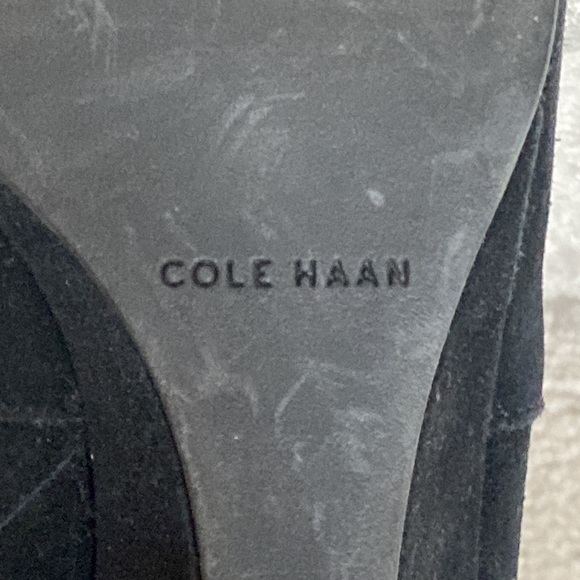 cole haan suede wedge ankle boots / booties - Picture 10 of 12